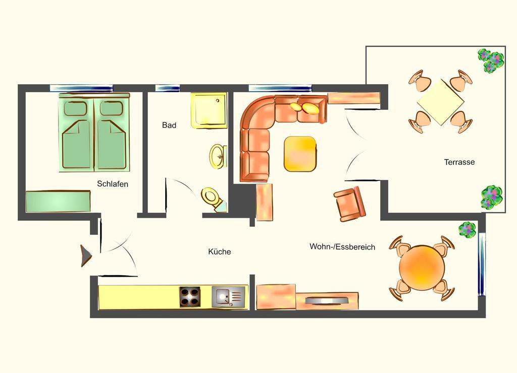 Apartment Ferienidyll 1 Heringsdorf Dış mekan fotoğraf